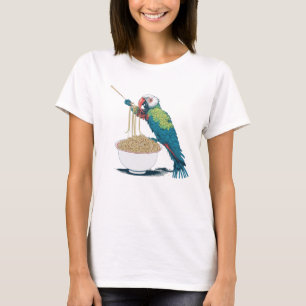 Camiseta Engraçado Comendo Ramen Noodles
