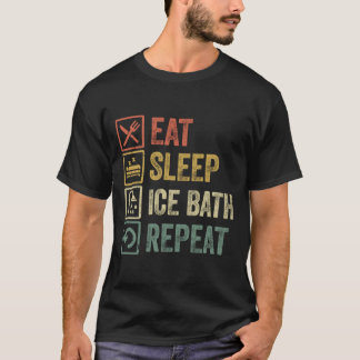 Camiseta Engraçado comer banho de gelo repetir prato de col