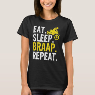 Camiseta Engraçado Comer Braap Do Sono Repetir Travão Da Ca