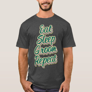 Camiseta Engraçado Comer Dormir Cachorro Repetir Eperte de 