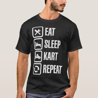 Camiseta Engraçado comer kart karting gokarting