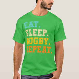Camiseta Engraçado Comer Rugby Repito Esporte Rugby Lover 2