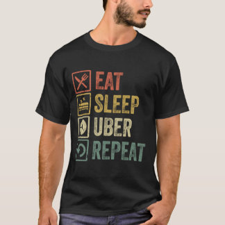 Camiseta Engraçado comer sono retro retro dom retro dom