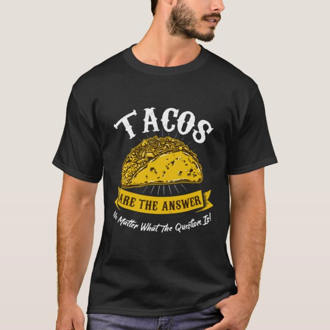Camiseta Engraçado Comida mexicana Fã Cuisine Taco Lover Id (Frente)