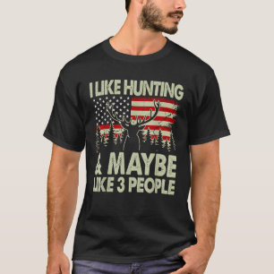 Camiseta Engraçado Como Caça de Veado Talvez Como 3 Pessoas