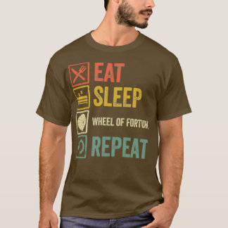 Camiseta Engraçado como dorme Roda de Fortune repetir a vol