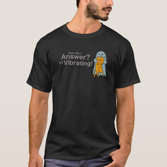 Camiseta Engraçado Como Eu Respondo? É Ghost Purrin Vibrant (Frente)