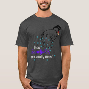 Camiseta Engraçado Como Flocos De Neve São Realmente Feitos