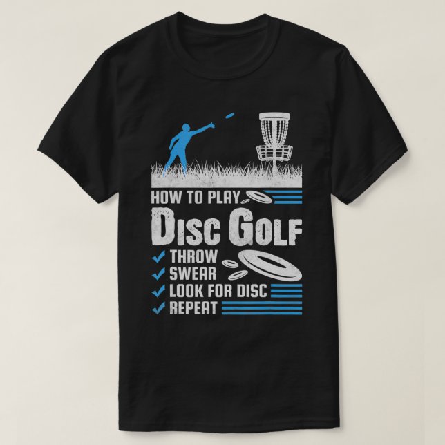 Camiseta Engraçado Como Jogar Golf De Disco (Frente do Design)