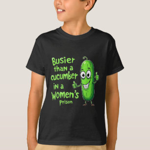Camiseta Engraçado Comprador Que Um Pepino Numa Prisão De M