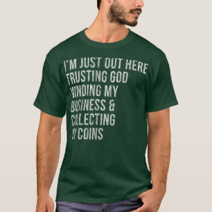 Camiseta Engraçado Confiar em Deus Minando Minha Empresa Sa