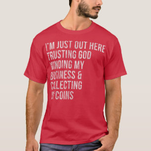Camiseta Engraçado Confiar em Deus Minando Minha Empresa Sa