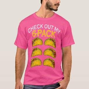 Camiseta Engraçado Confira Meu Taco Com 6 Pack Comida