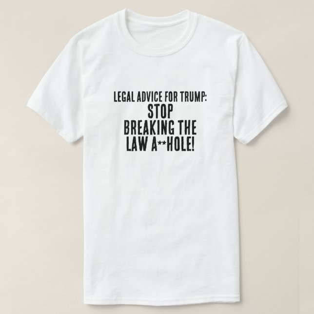 Camiseta Engraçado Conselho Jurídico para Trump (Frente do Design)
