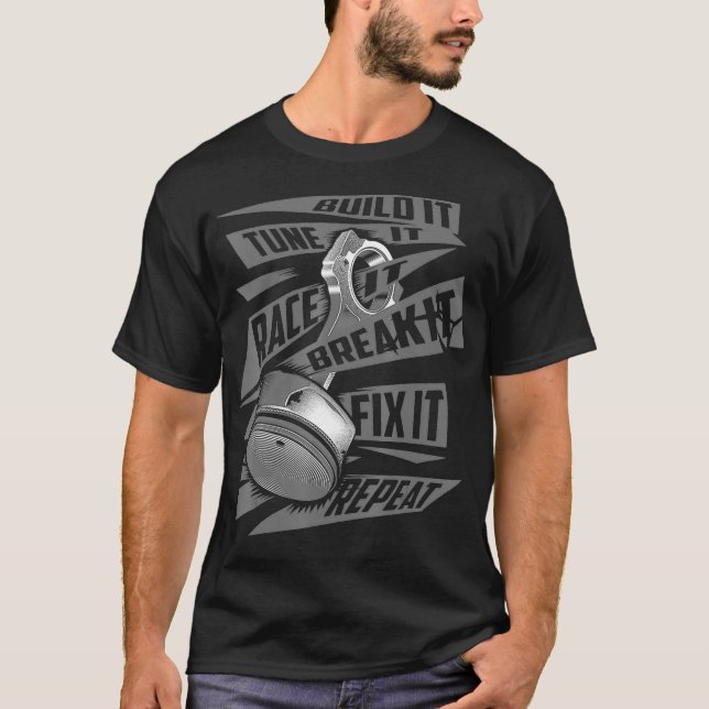 Camiseta Engraçado Construí-Lo Ajustá-Lo E Quebrá-Lo (Frente)