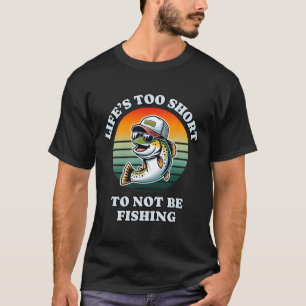 Camiseta Engraçado Continuar A Pescar Truta De Calafrios