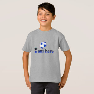 Camiseta Engraçado copo de futebol - Estou aqui
