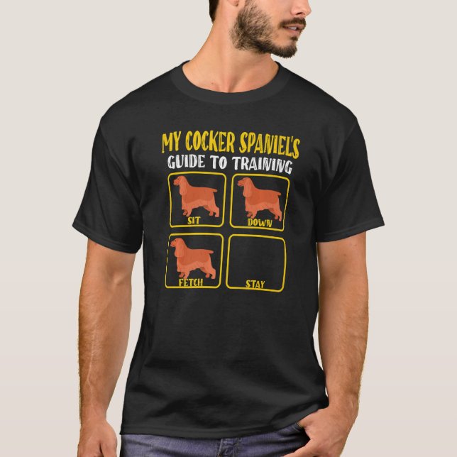 Camiseta Engraçado coquetel inglês spaniel dog guide mo (Frente)