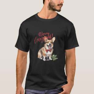 Camiseta Engraçado Corgi Cachorro de Natal Pun Corgi Mãe