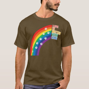 Camiseta Engraçado Corgi Dizendo Que A Vida É Melhor Com O