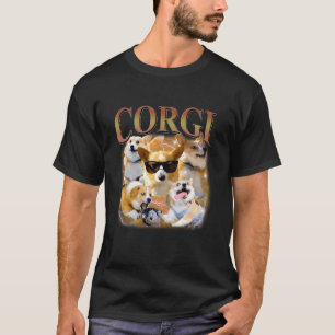 Camiseta Engraçado Corgi Gang Eyeglass Cachorro Malvado Mãe
