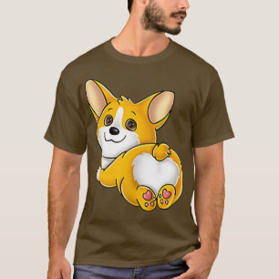Camiseta Engraçado Corgi Pocket Pai Mãe Amante de Cachorros