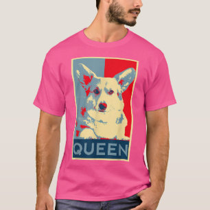 Camiseta Engraçado Corgi Queen Art Dog Art Art para fãs de