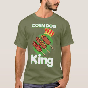 Camiseta Engraçado Corndog King Hotdog Em Um Stick Corndog
