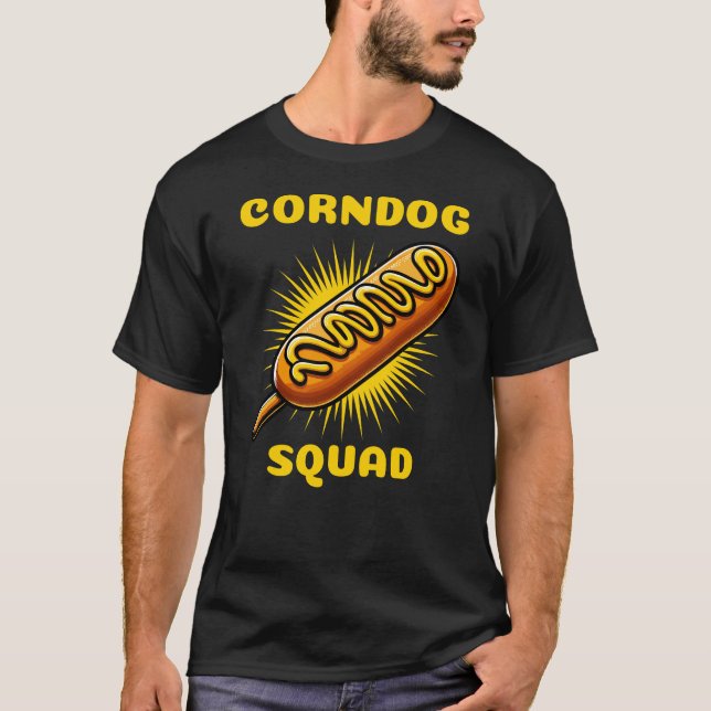 Camiseta Engraçado Corndog Squad Corn Dog Lover (Frente)
