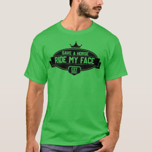 Camiseta Engraçado Coroa, Cota, Salve Um Cavalo.