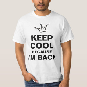 Camiseta Engraçado Coroa Preta & Mantenha-se LEGAL + seu te