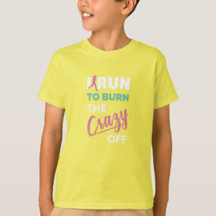 Camiseta Engraçado Correr Para Queimar A Louca