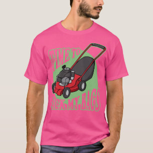 Camiseta Engraçado Cortando e Bagando de Grama de grama
