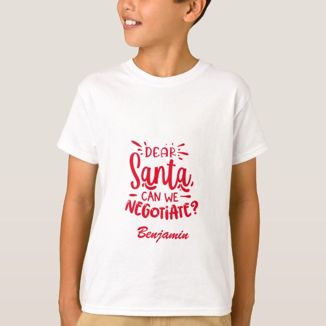 Camiseta Engraçado Costume Querido Shanta Podemos Negociar (Frente)