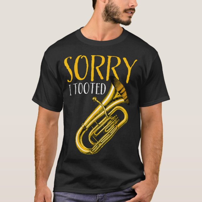 Camiseta Engraçado Cotação Banda Música Desculpe Eu Tocei E (Frente)