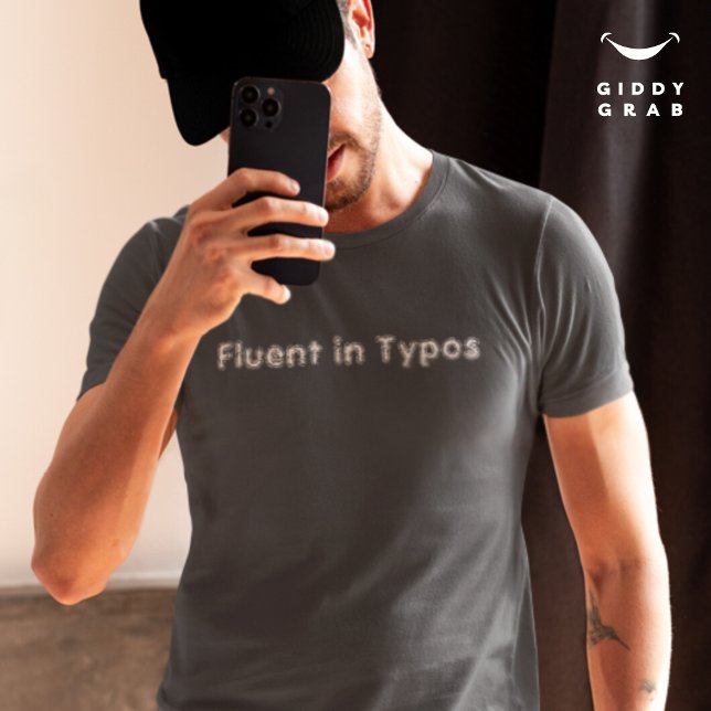 Camiseta Engraçado Cotação de Caráter Fluente em Typos (Criador carregado)