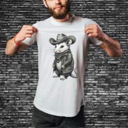 Camiseta Engraçado Cowboy Possum Lover