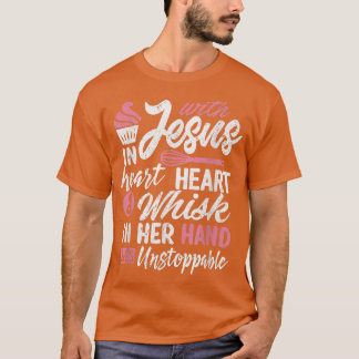 Camiseta Engraçado cozinhar Jesus Whisk Ela é uma casa sem