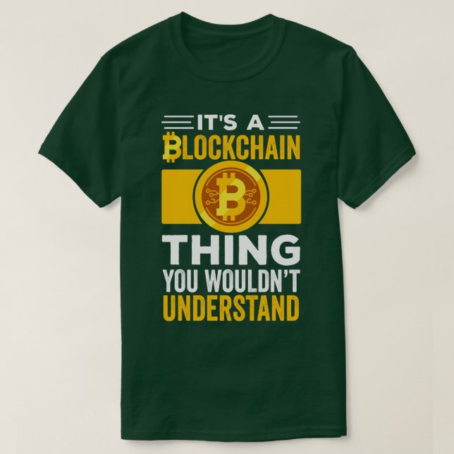 Camiseta Engraçado Cripto Deu É um Bloqueio Que Você Não De (Frente do Design)
