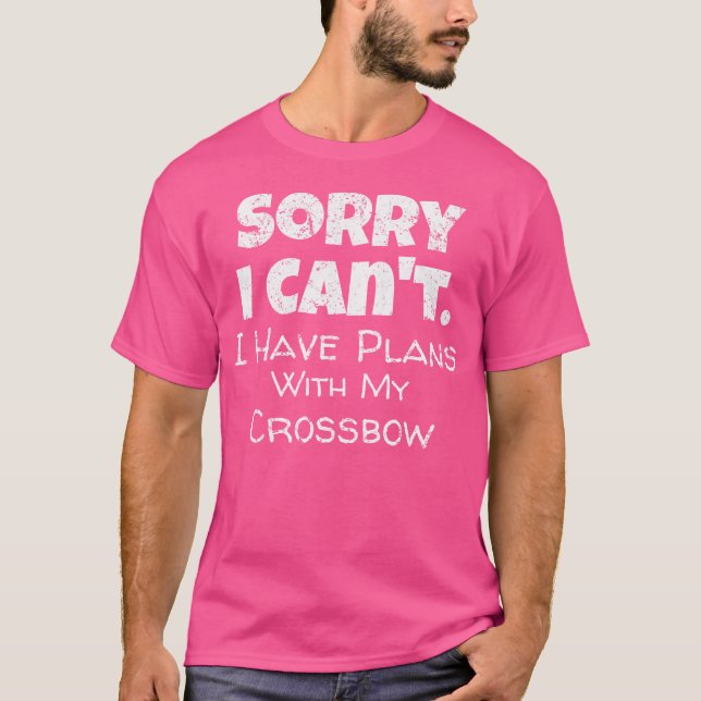 Camiseta Engraçado Crossbow Caça (Frente)