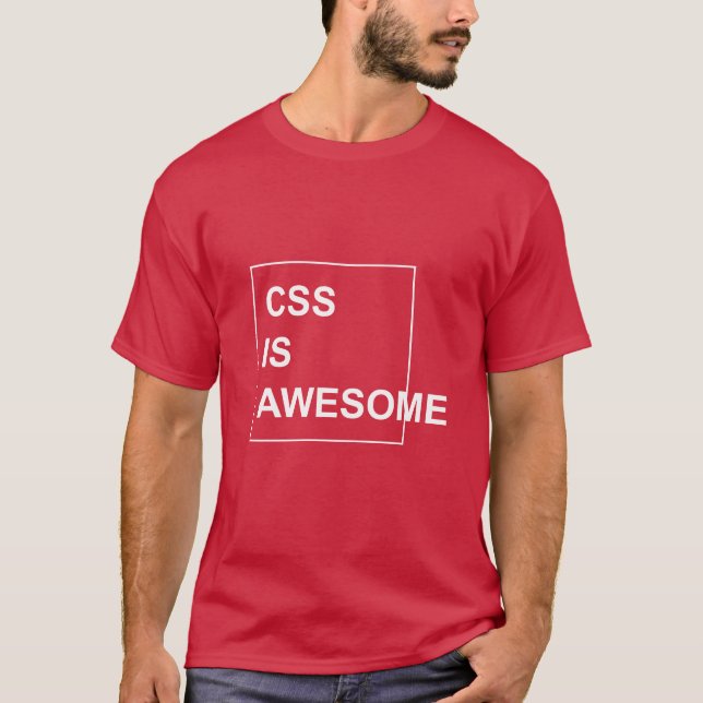 Camiseta Engraçado CSS é incrível Nerdy (Frente)