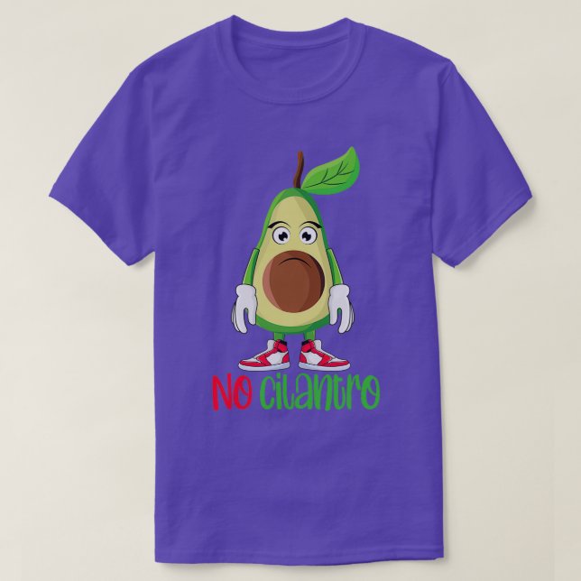 Camiseta Engraçado Cute Avocado Guacamole No Cilantro (Frente do Design)
