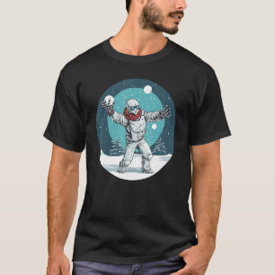 Camiseta Engraçado Cyborg ama Snowball Fights por AI e Robo