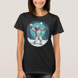 Camiseta Engraçado Cyborg ama Snowball Fights por AI e Robo