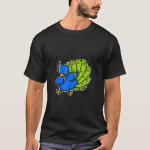Camiseta Engraçado Dab Peacock Dance Colorida Bird Love