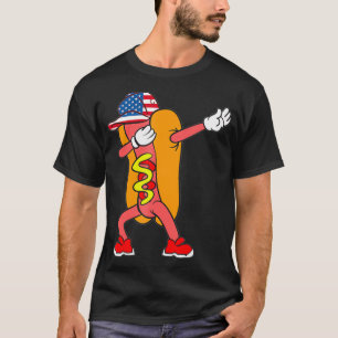 Camiseta Engraçado Dabbing Dabbing Dia cachorro-quente pre