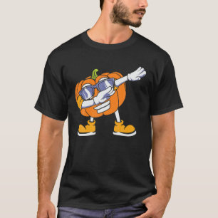 Camiseta Engraçado Dabbing Halloween Boys Pumpkin Boys Dabb