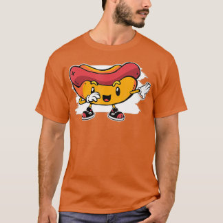 Camiseta Engraçado Dabbing Hotdog