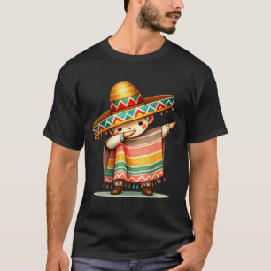Camiseta Engraçado dabbing mexicano poncho sombrero cinco d