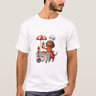 Camiseta Engraçado Dachshund Cachorro Weenie Sausage Sanduí
